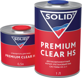 SOLID PREMIUM HS CLEAR 2+1 Лак 1л + 0,5 активатор  