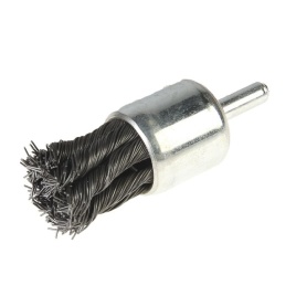 Щетка д/дрели концевая со шпилькой 25мм круч. проволока BARTEX
