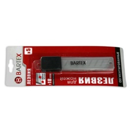 Лезвия для ножа BARTEX 18мм 5шт 