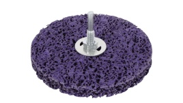 Диск шлифовальный «коралл» для дрели 125мм фиолетовый (мягкий) с осью