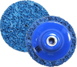 Круг для снятия ржавчины на резьбе синий d=100мм/M14  Русский Мастер