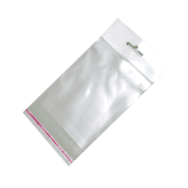 Бопп пакет с европодвесом и клеевым клапаном 8*15 см (уп100шт)