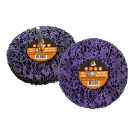 Круг для снятия ржавчины на шпинделе 8мм фиолетовый d 150мм толщина 13мм Русский Мастер