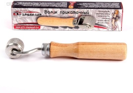 Ролик прикаточный 25мм с деревянной ручкой 