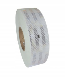 Лента светоотражающая  (1м) призматическая (белая) 5смх20м																														