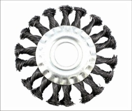 ON Щетка металлическая для УШМ 125мм/22мм, крученая, дисковая