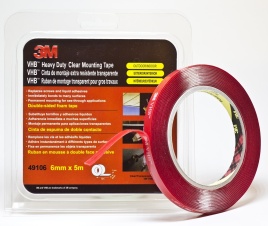 3М Двухсторонний прозрачный скотч клеевая лента 10мм х 5м.