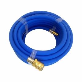 Шланг ПВХ 10ммХ15ммХ10м для окрасочных работ с быстросъёмами латунь 15Бар синий Русский Мастер