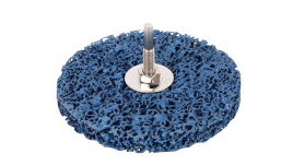 Диск шлифовальный «коралл» для дрели 125мм синий (жесткий) с осью