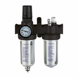 Фильтр-влаготделитель с регулятором давления, манометром и лубрикатором AFRL-80 Русский Мастер