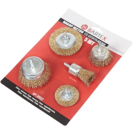 Щетка для дрели Bartex, со шпилькой, 5 шт