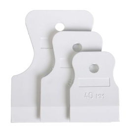 Шпатели резиновые белые,набор 3шт (40,60,80мм) Россия