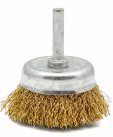  Корщетка латунная для дрели ЧАШКА 75мм