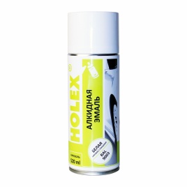 Эмаль белая универсальная матовая RAL9003 аэрозоль HOLEX 520мл