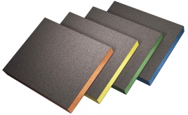 Губка абразивная двусторонняя,P800 ultrafine СИНЯЯ 98х120х13мм SIASPONGE flax pad