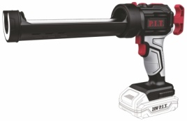 Пистолет для герметика аккум.P.I.T. PEC20H-300A SOLO (20В,4ск,3000Н,300мл,LED,антикапля)