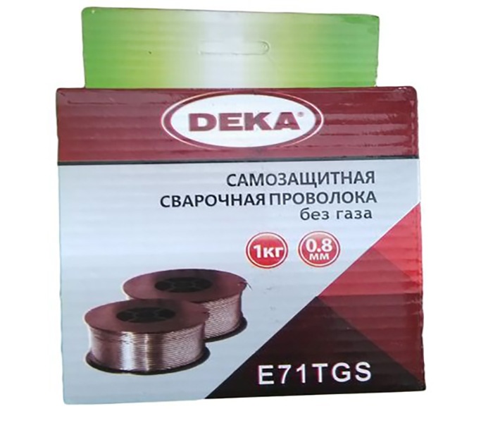 Проволока порошковая E71TGS d=0.8 mm (1,0 кг) DEKA фото 1