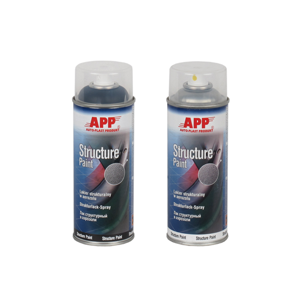 Краска для бамперов «APP Structure Paint Spray» структурная черная 400мл фото 1