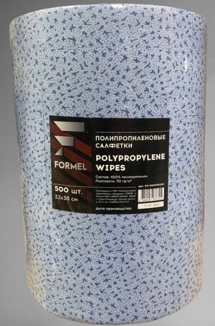 FORMEL Салфетки полипропиленовые 32х36см,500 шт в рулоне фото 1