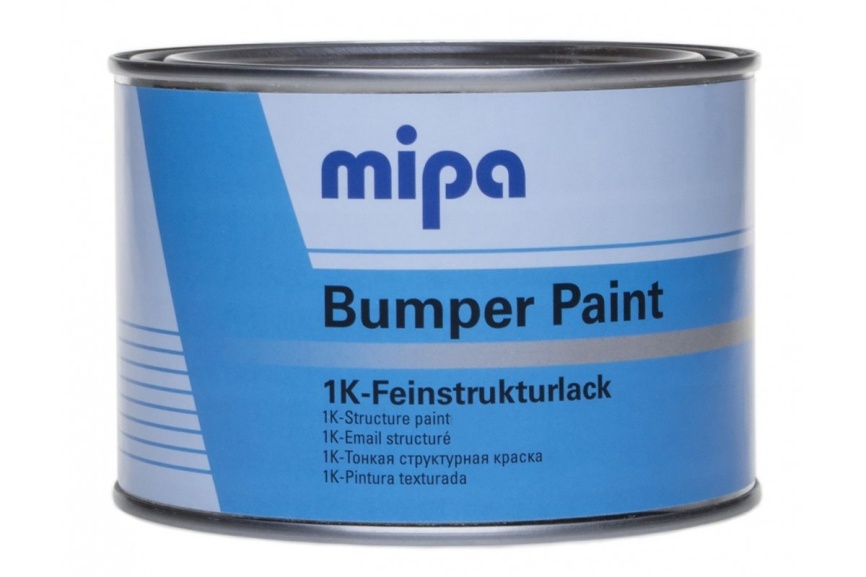 MIPA BUMPER PAINT структурная краска ЧЕРНАЯ для бамперов 0.5 л фото 1