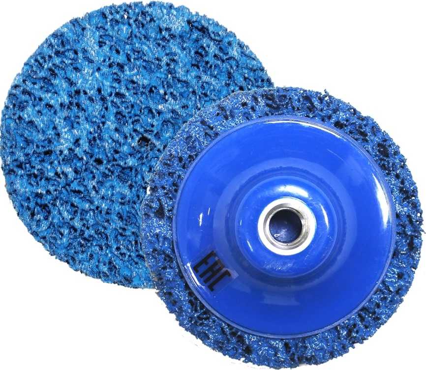 Круг для снятия ржавчины на резьбе синий d=150мм/M14 Русский Мастер фото 1