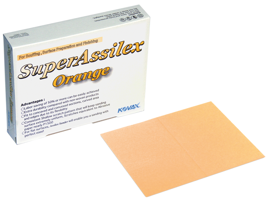 Лист абразивный Р 1200 170х130мм оранжевый SUPERASSILEX KOVAX фото 1