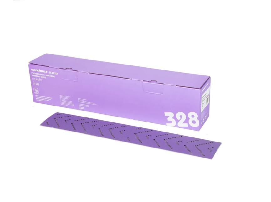 Полоски шлифовальныеP240, Sandwox 328 Purple на плен.основе 70*400мм Grip MultiHole фото 1