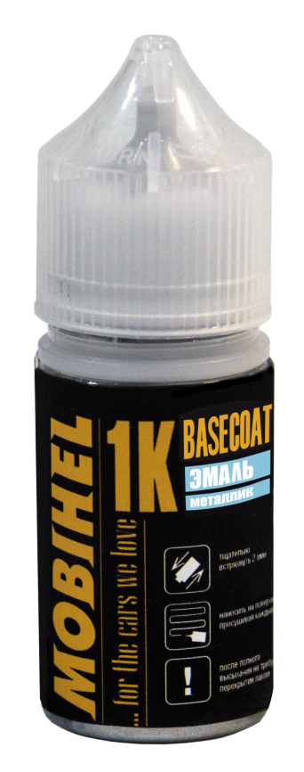 600 черная UNI Базовая эмаль металлик во флаконе MOBIHEL 20 мл. фото 1