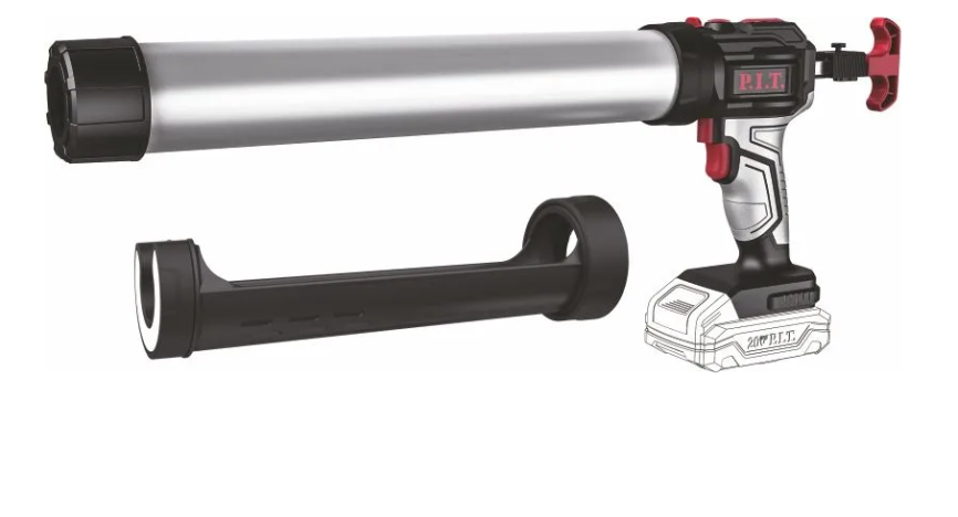 Пистолет для герметика аккум.P.I.T. PEC20H-300A/1 SOLO (20В,4ск,3000Н,300мл,600мл,LED,антикапля) фото 1