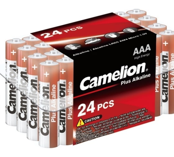 Батарейка Camelion AAA/мизинчиковая(R03;LR03;FR03) Plus Alkaline PB-24 1шт(уп24шт) фото 1