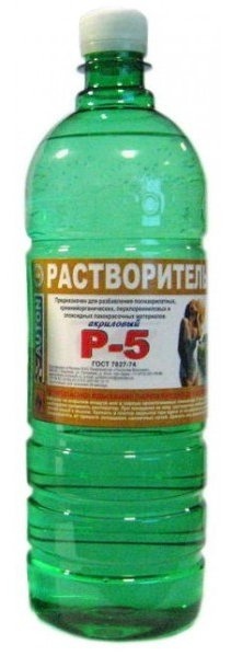 Р-5 растворитель акриловый быстрый ПОЛИХИМ-ВОРОНЕЖ (1л) фото 1