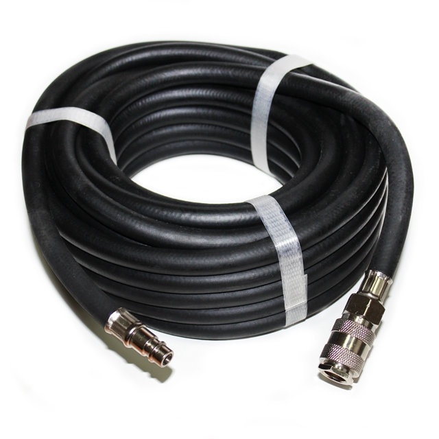 Шланг резиновый 8ммх13ммх10м с быстроразъемами армир.(черный) Русский Мастер фото 2