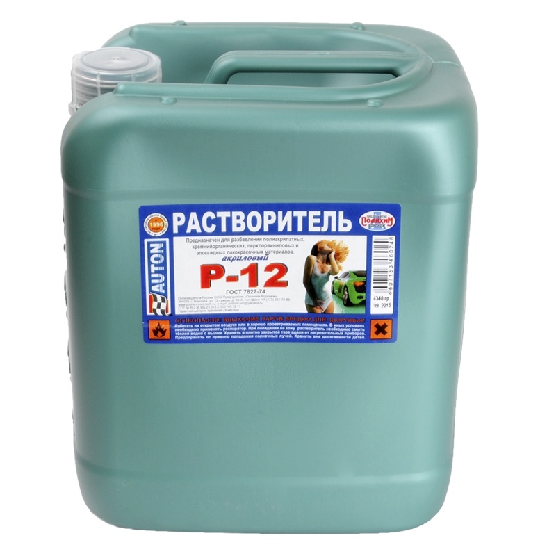 Р-12 растворитель акриловый медленный ПОЛИХИМ-ВОРОНЕЖ (5л) фото 1