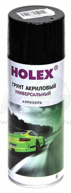 Грунт акриловый чёрный аэрозоль HOLEX 520мл фото 1