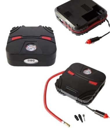 Компрессор авто "Торнадо" 405 одноцилиндровый, квадратный с фонарем, 28 л/мин фото 1