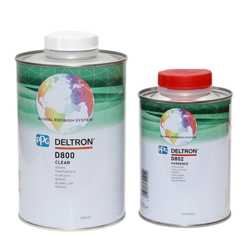 PPG D800 HS лак 1 литр + 0,5 активатор фото 2