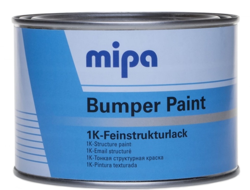 MIPA BUMPER PAINT структурная краска СЕРАЯ для бамперов 0.5 л фото 1