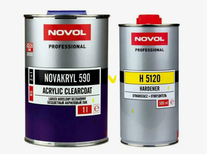 Лак Бесцветный NOVAKRYL 580 2+1 (1л+0,5 отверд.5120) NOVOL фото 1