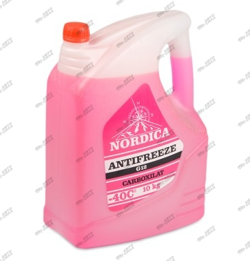 Антифриз NORDICA G12 (-40С) красный10кг  фото 1