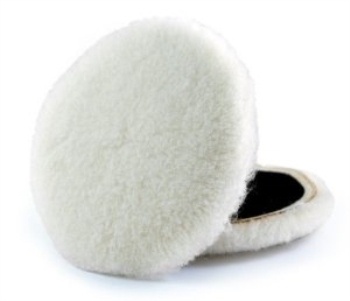 Диск MENZERNA полировальный из натуральной овчины 150 мм крепление Velcro фото 1