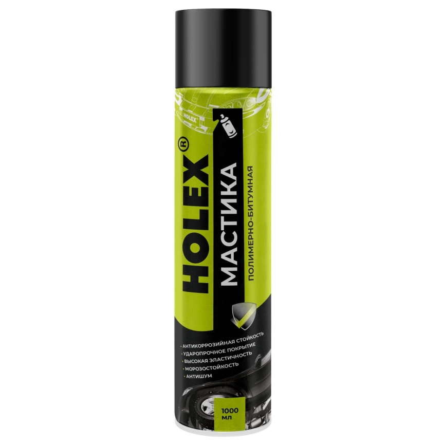 Мастика полимерно-битумная аэрозоль 1000мл HOLEX фото 1