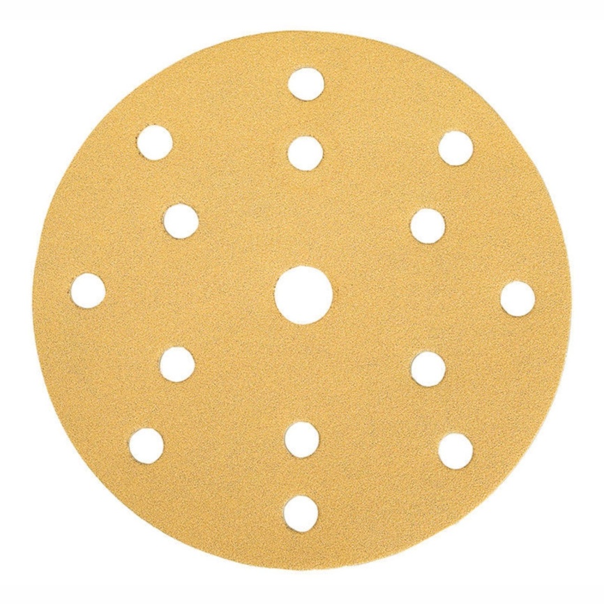 Круг абразивный d=150мм Р 80 15 отв. GOLD LINE HOLEX  фото 1