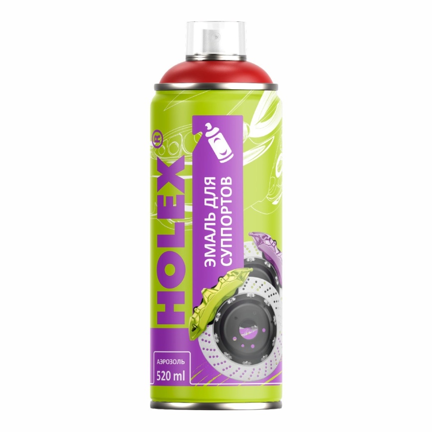 Эмаль для суппортов красная 520мл HOLEX фото 1