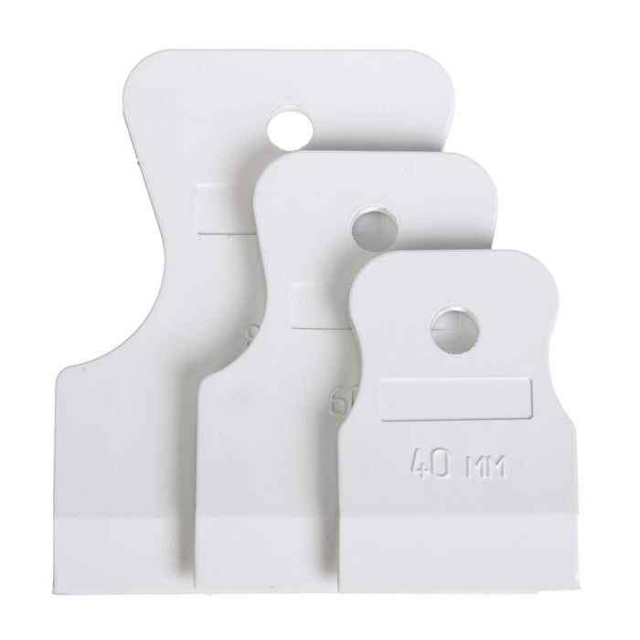 Шпатели резиновые белые,набор 3шт (40,60,80мм) Россия фото 1