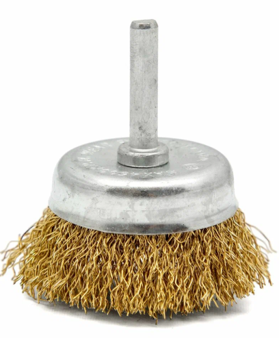  Корщетка латунная для дрели ЧАШКА 75мм фото 1