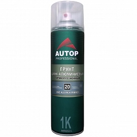 Грунт-аэрозоль №20 цинк-алюминиевый антикоррозионный AUTOP PROFESSIONAL (650мл) фото 1