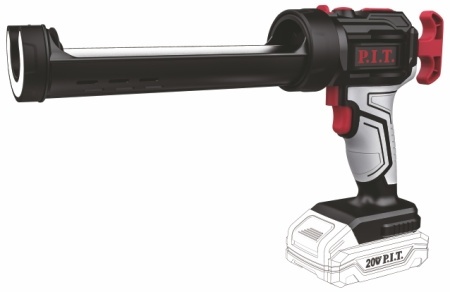 Пистолет для герметика аккум.P.I.T. PEC20H-300A SOLO (20В,4ск,3000Н,300мл,LED,антикапля) фото 1